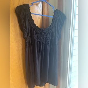 Max studio black blouse with elastic detail size L